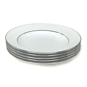 Nicole Miller Home Platinum Banded Soup Bowls - 5